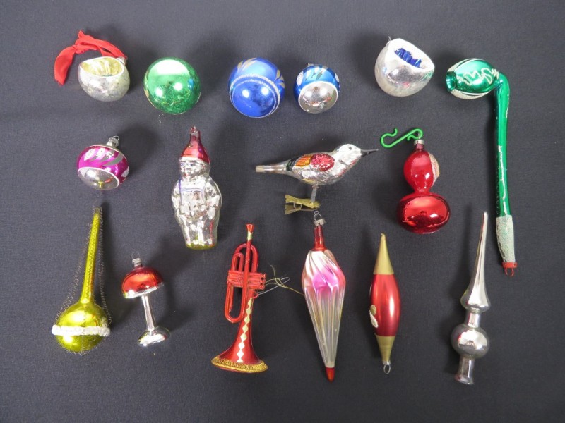 16 Vintage kerstballen Kringwinkel