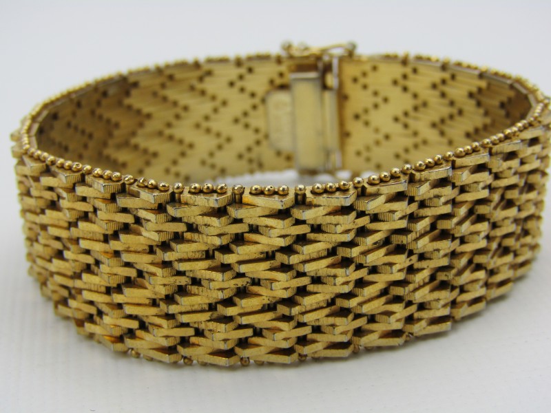 vuist discretie Mijnenveld Gouden Vintage Armband, 18K 0750 - De Kringwinkel