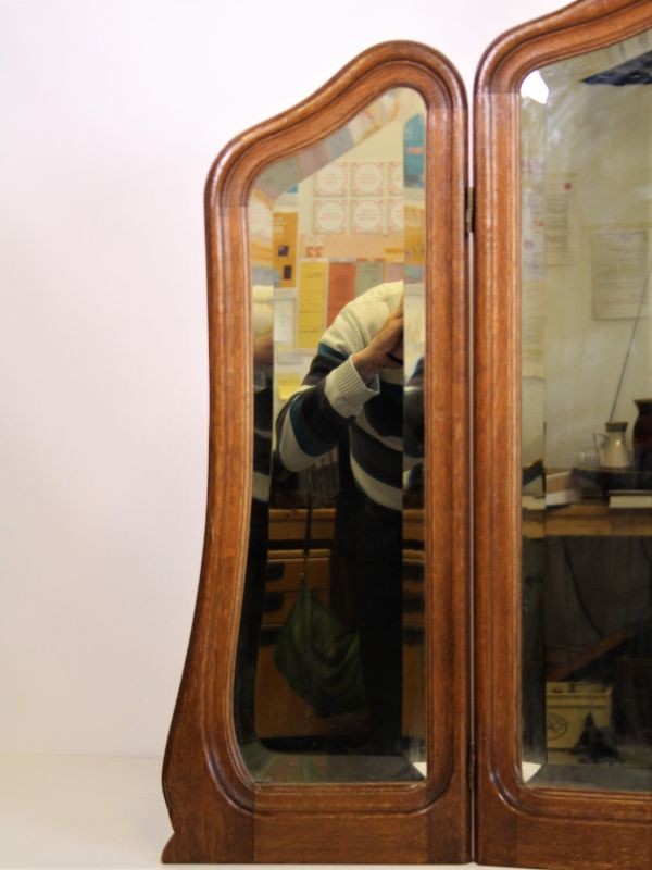 Vintage houten spiegel - De Kringwinkel