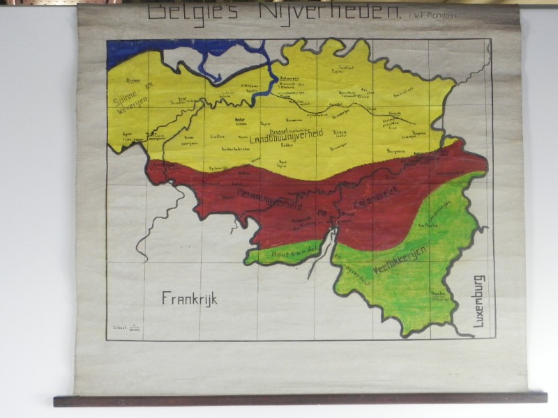 oude kaart België Nijverheden