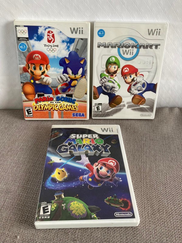 3 Nintendo Wii spelletjes: Mario