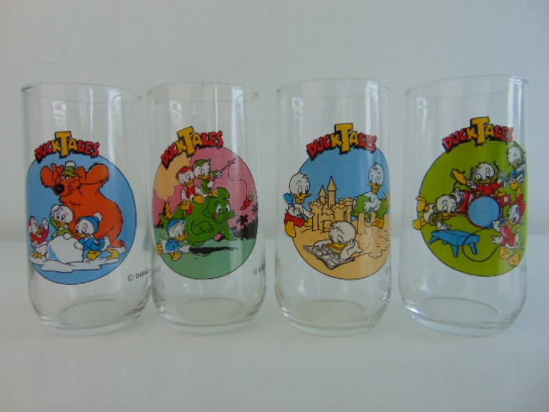 4 DuckTales Vintage Disney Glazen