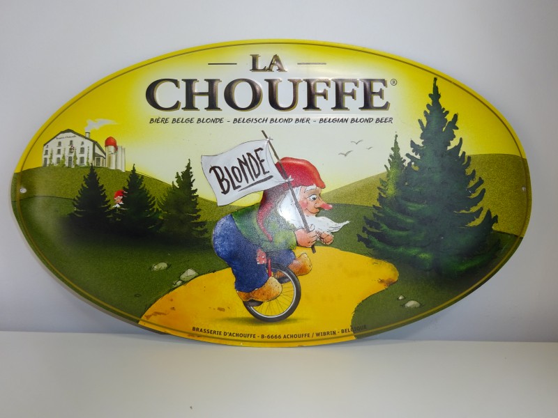 Blikken Reclamebord: La Chouffe