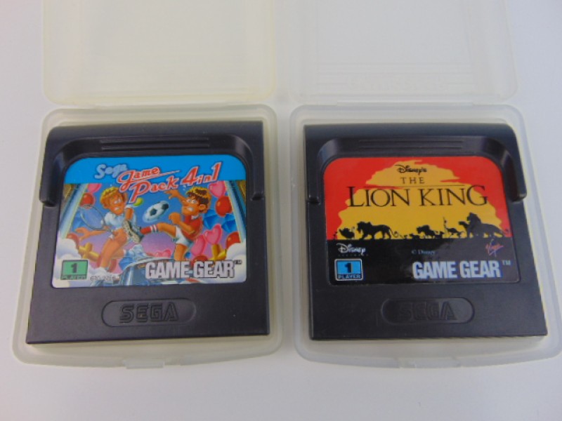 2 Sega Game Gear Games: Disney's The Lion King, Game Pack 4 In 1