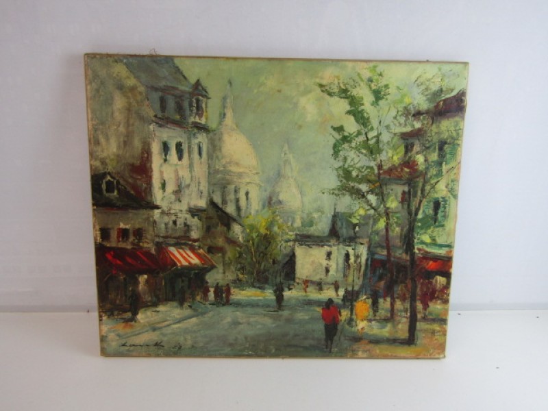 Schilderij op Doek, Monmartre, Parijs, Robert Lauth, ‘57
