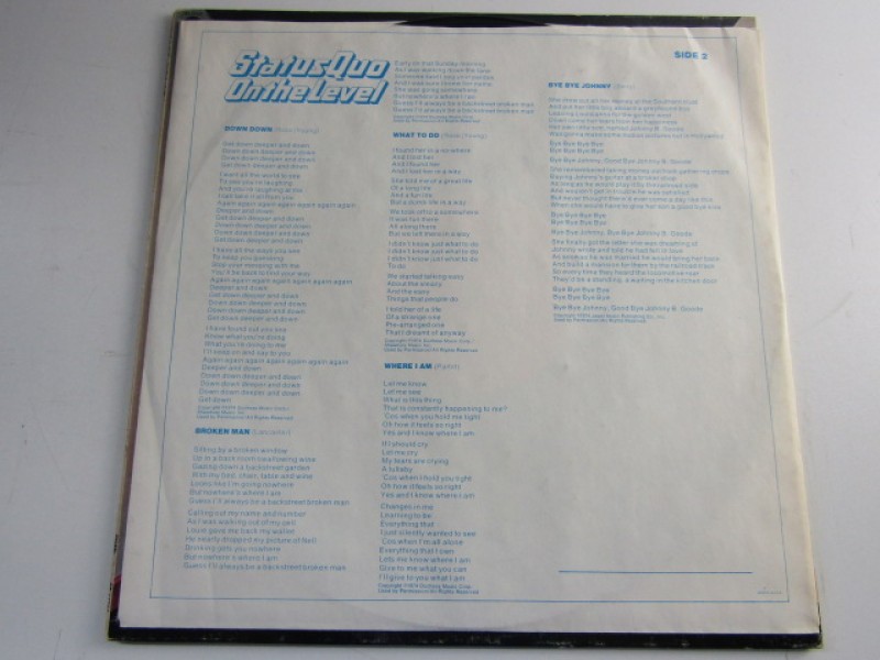 LP Status Quo, On The Level, 1974