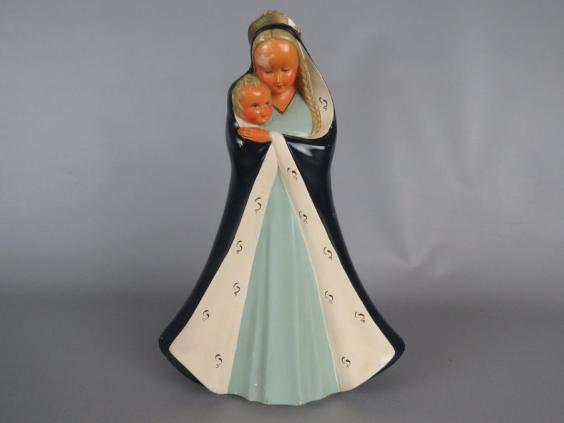 Vintage Mariabeeld met kind.