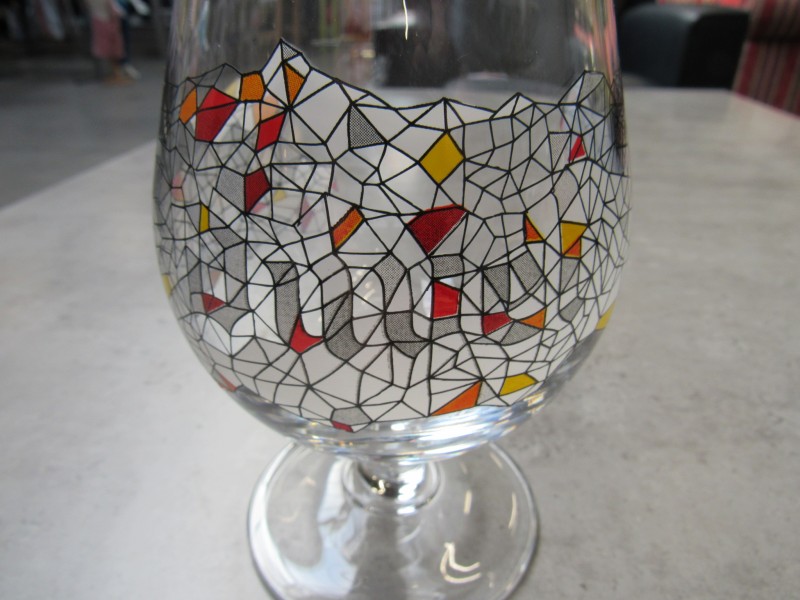 4 Duvel glazen uit de art glass collectie