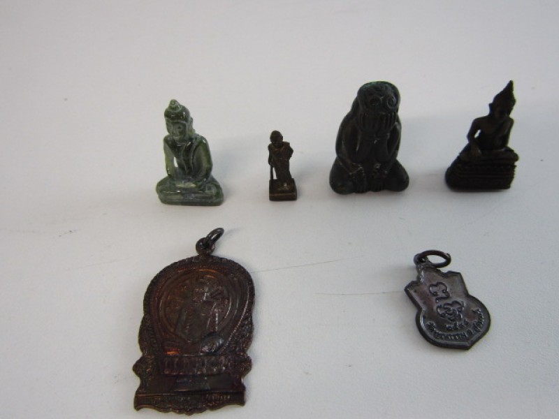 Lot Thaise Amuletten, Metaal, Boeddhisme, Los