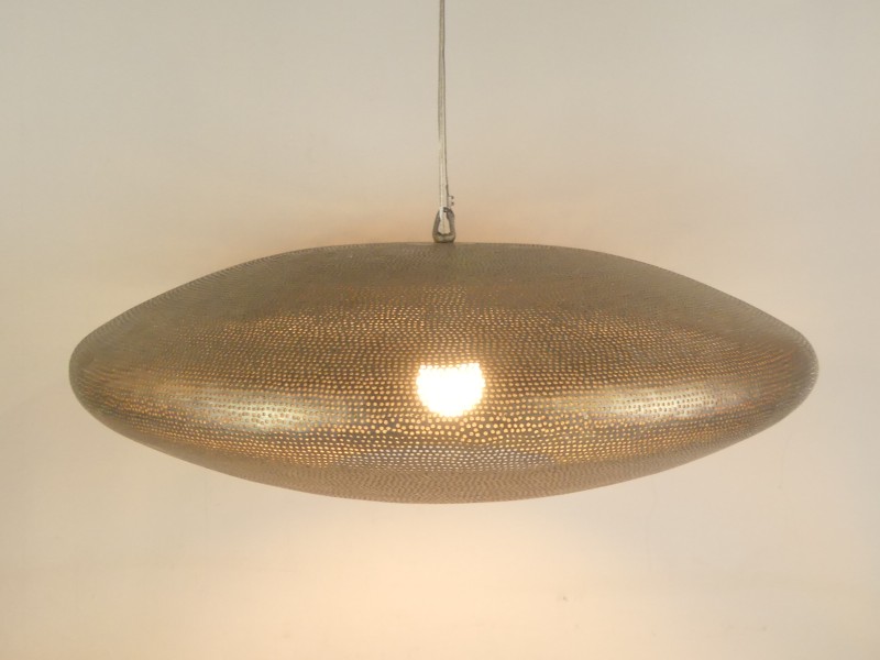 Vintage metalen vliegende schotel hanglamp