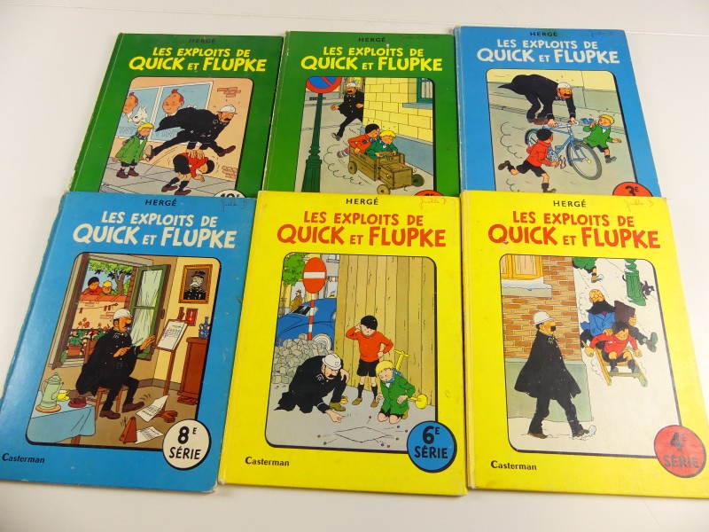 Vintage Hergé “Les exploits de Quick et Flupke”  6 albums 1966
