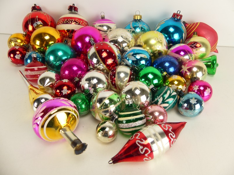 Kerstdecoratie: Kerstig Lot glazen Kerstballen