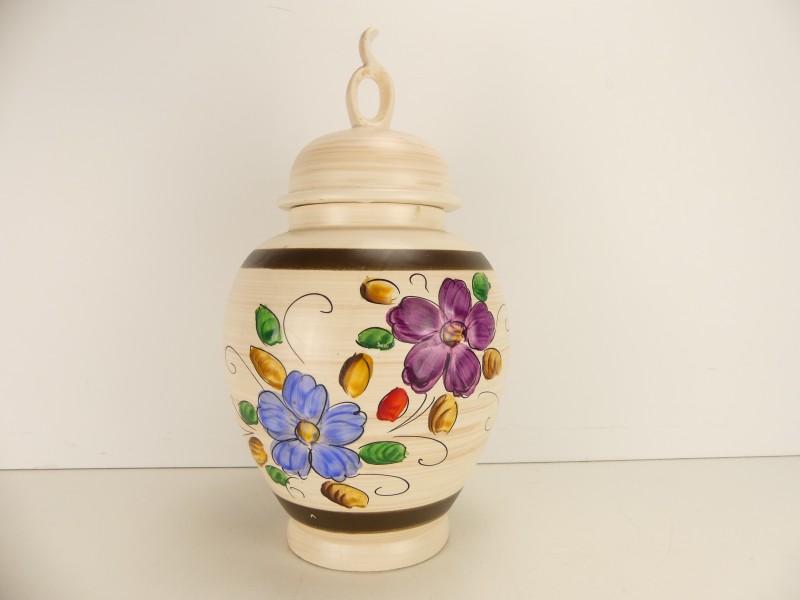 Vintage Handgeschilderd vaas - Ceramique D'Art
