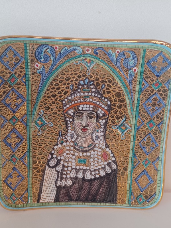 Sierbord afbeelding Theodora in mozaïek