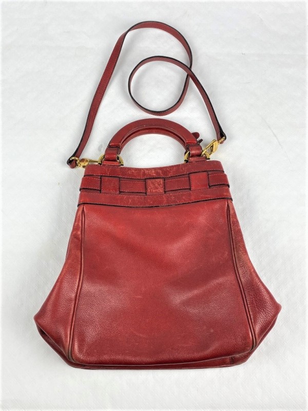 Rode vintage handtas van DELVAUX