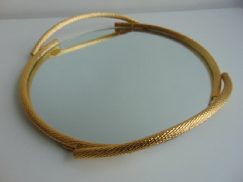 Dienblad: 24Kt. Gold Plated, Brass, Italy
