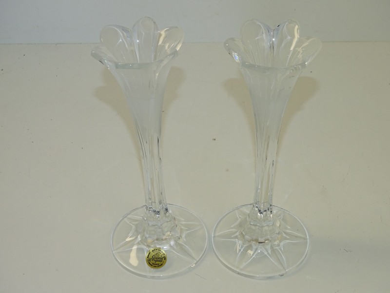 2 Kristallen Kandelaars: Cristal D'Arques, France