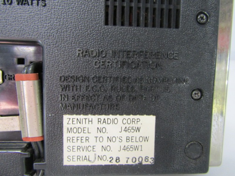 Vintage Zenith J465W Alarm klok, Jaren 70-80