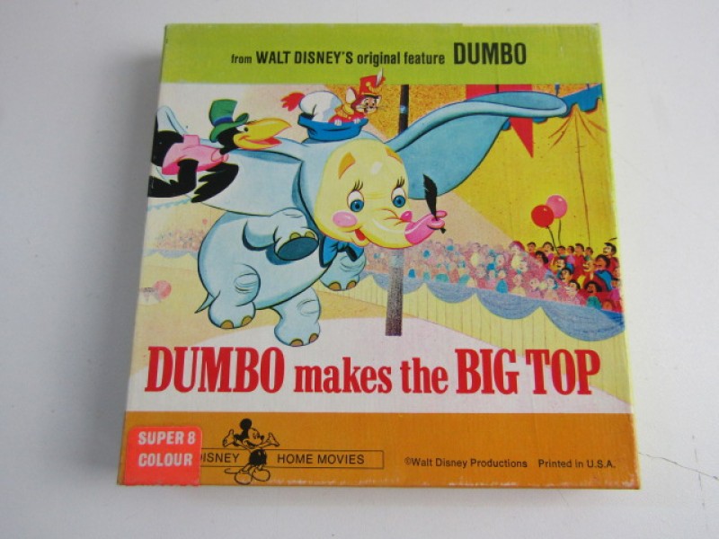 Super 8mm Film, Walt Disney, Dumbo Makes The Big Top, Kleur