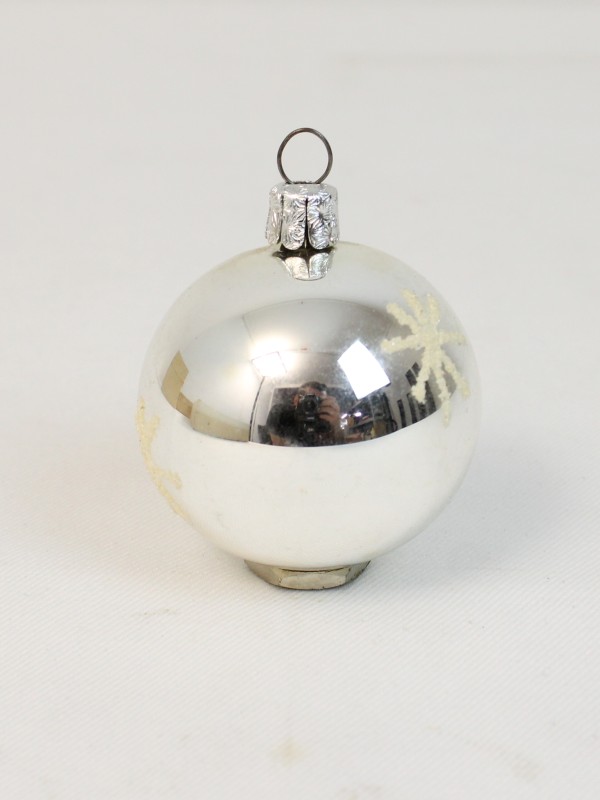Vintage glazen Kerstbal (1)