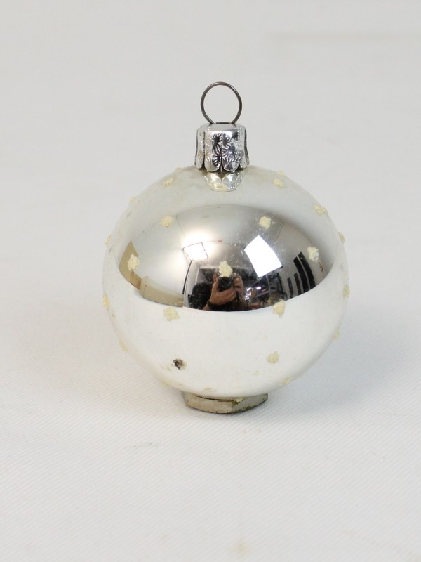 Vintage glazen Kerstbal (3)
