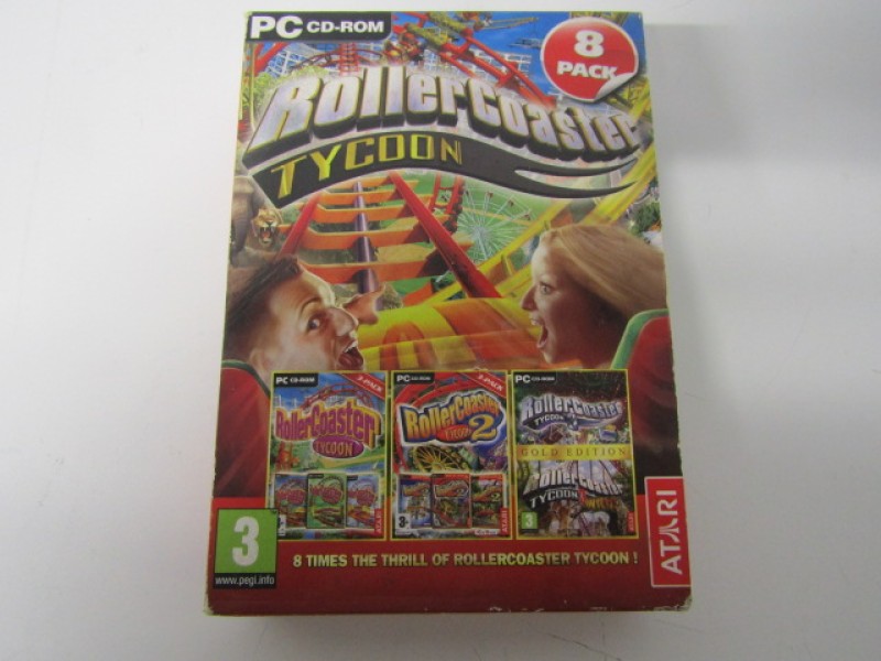 Pc Spel, 8 pack Rollercoaster tycoon, 2009 ongeopend
