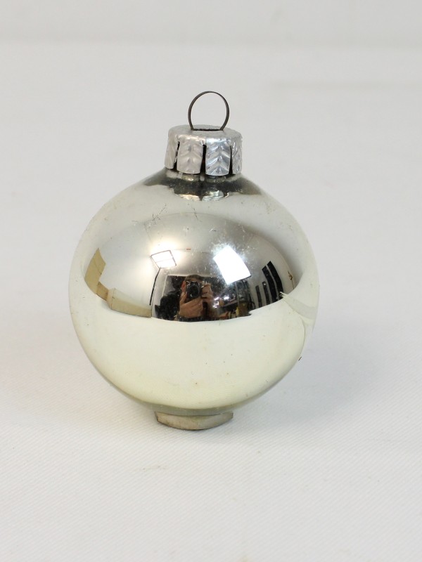 Vintage glazen Kerstbal (4)