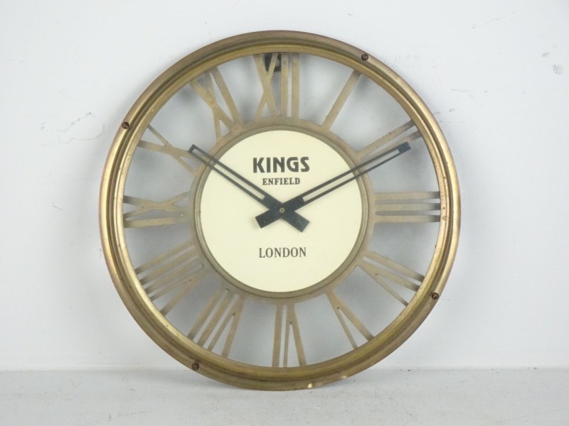 Vintage koperen klok Kings Enfield London.