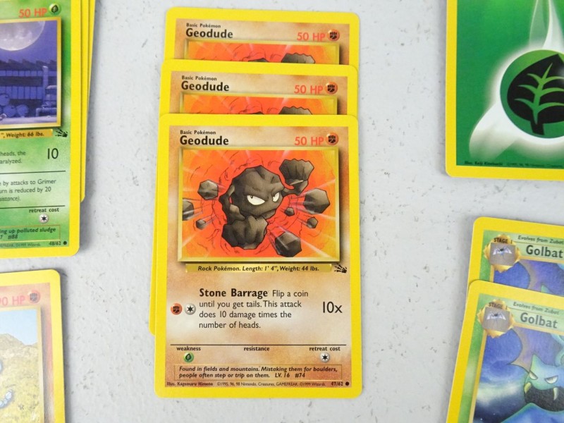 Lot Pokémon kaarten 1995, 96, 98, 99.