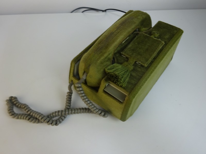 Vintage RTT Telefoon, Groen Fluweel