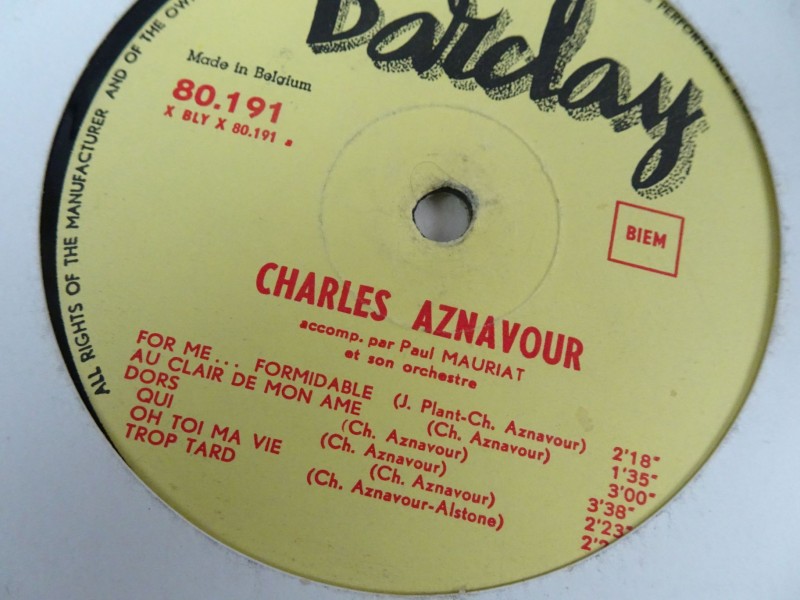 Vinyl album: Charles Aznovour.