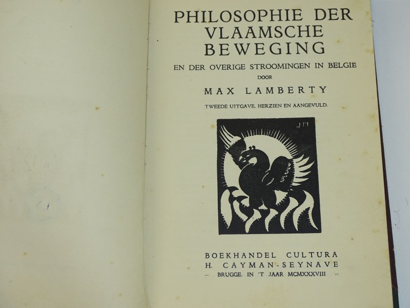 Boek: Philosophie Der Vlaamsche Beweging, Max Lamberty, 1938