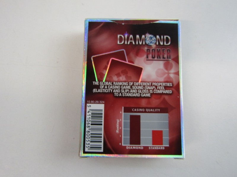 Kaartspel Diamond, Casino Quality, Ongeopend, Rood