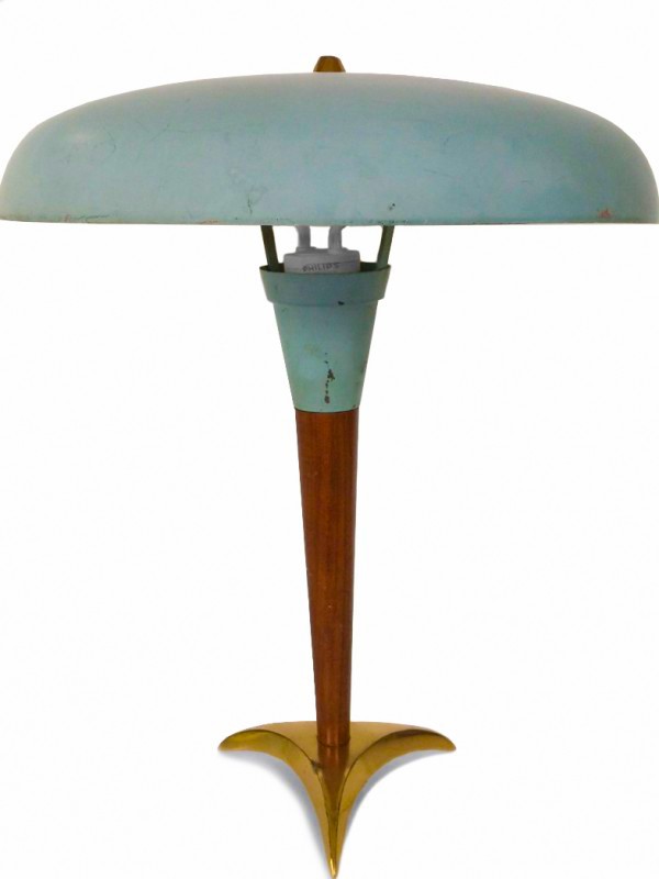Mooie  zeldzame 1950s "Tripod"   tafellamp, Massive