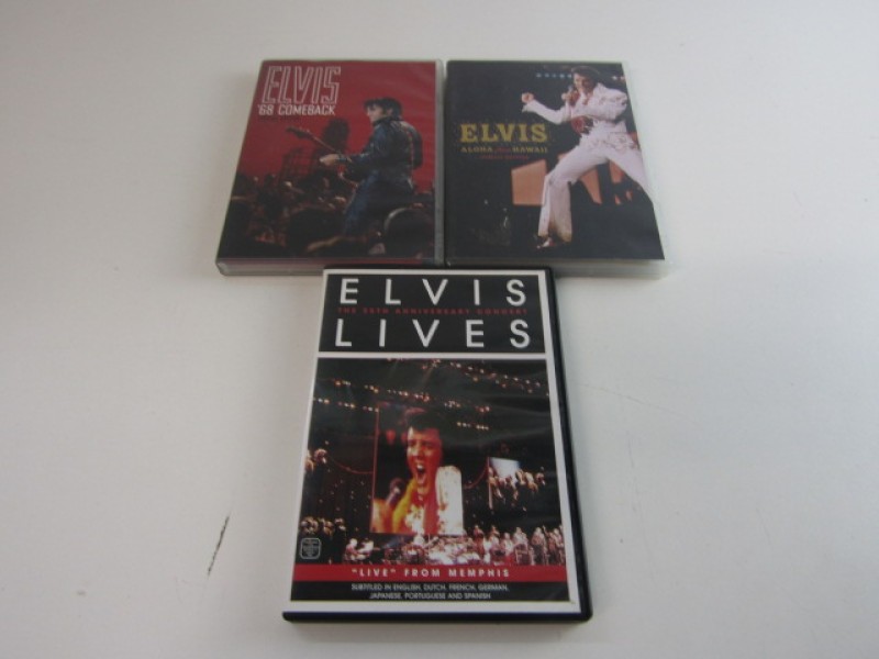 3 Muziek DVD’s: Elvis Presley