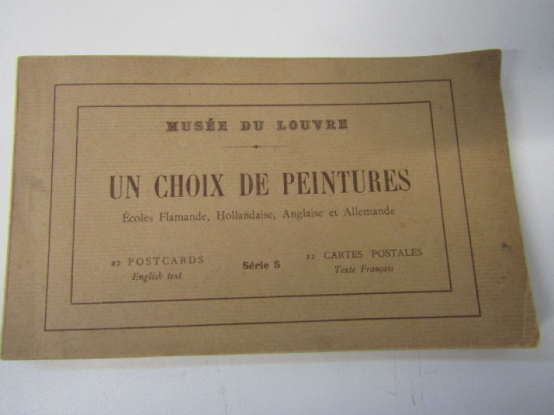 Antiek Postkaart Boekje, Musée du Louvre. Serie 5.
