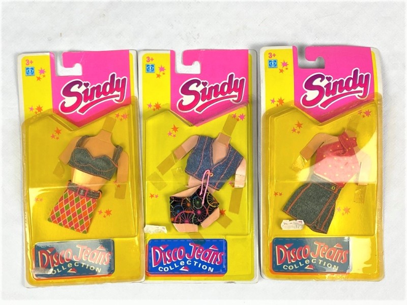 Sindy - Vintage disco Jeans Collection - set van 3 Hasbro 1993 - originele verpakking