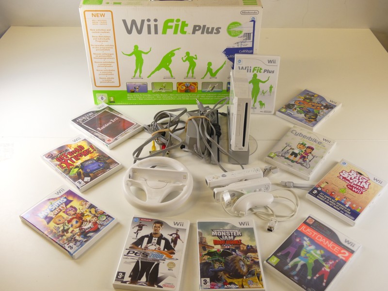 Nintendo Wii - Console met toebehoren en 9+1 spelletjes met garantie