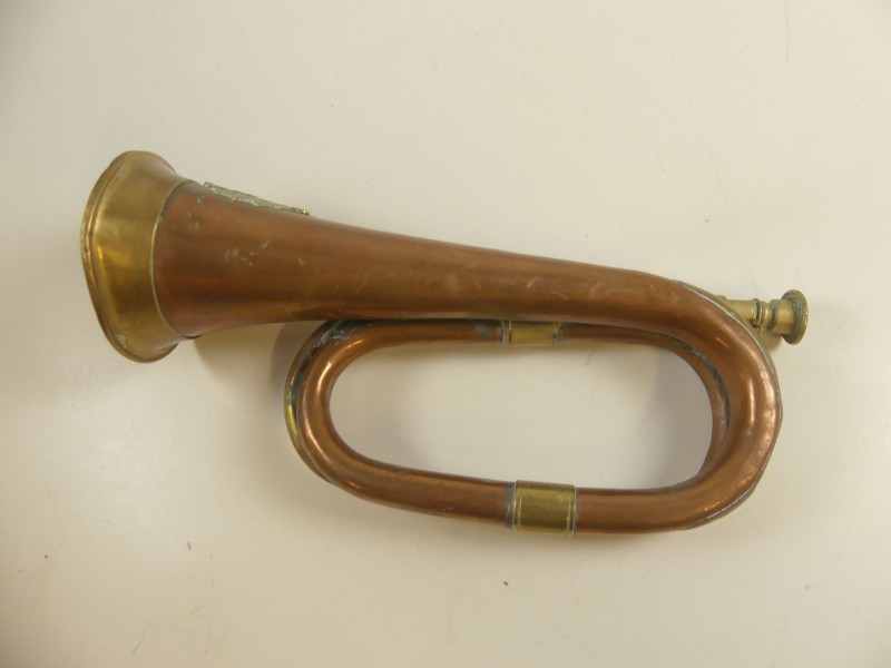 Vintage zeldzame Engelse Militaire Bugle - Fidelis et Paratus trompet