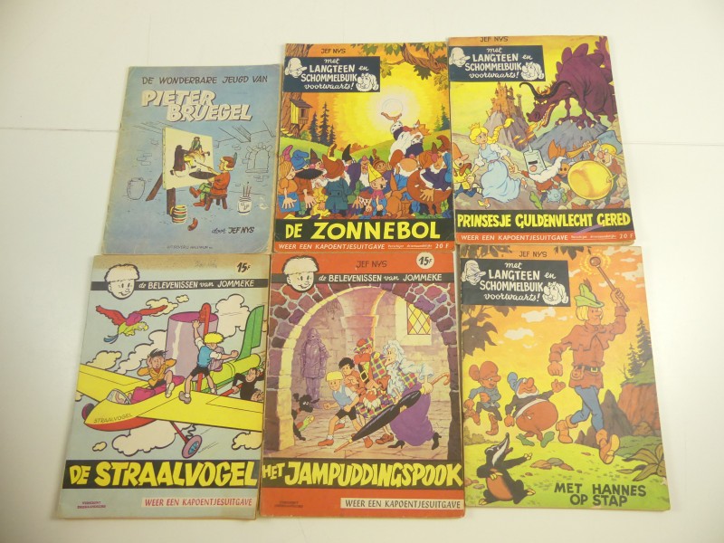 Jef Nys:  6 vintage strips  jaren '50 '60
