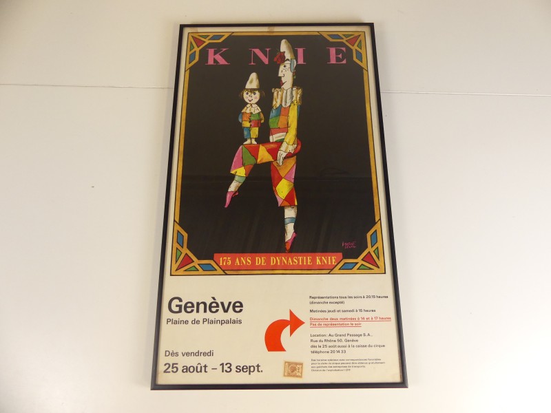 H. Leupin/Knie: vintage affiche ’175 ans de dynastie Knie’ 1978