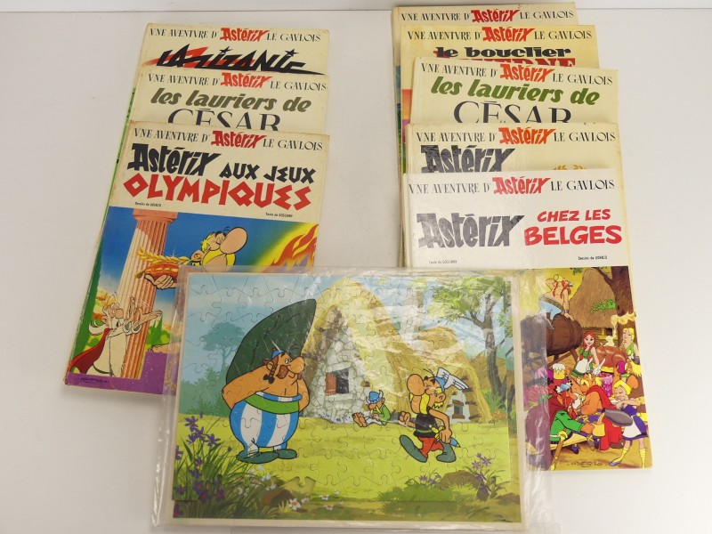 Uderzo/Goscinni 8 Asterix-strips/puzzel/scheurkalender 1972 - 1983
