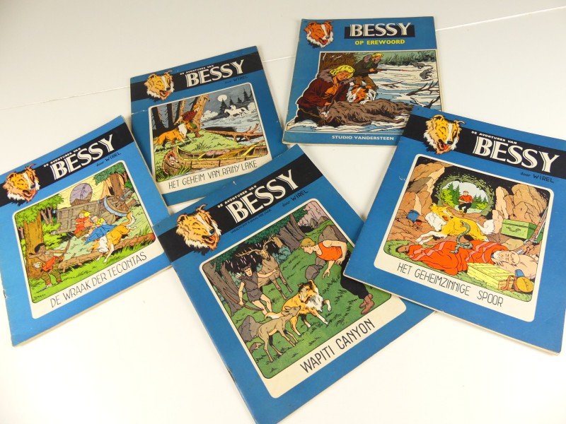 Vintage Verschuere/Vandersteen: 5 strips – Bessy -  1956 - 1965
