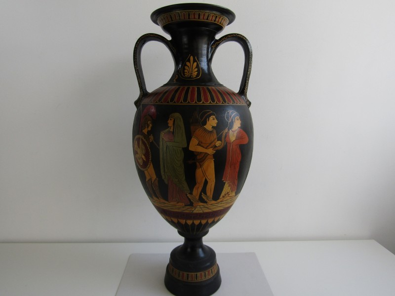 Grote Griekse Vaas: Hand Made in Greece, 1 2ER 26''