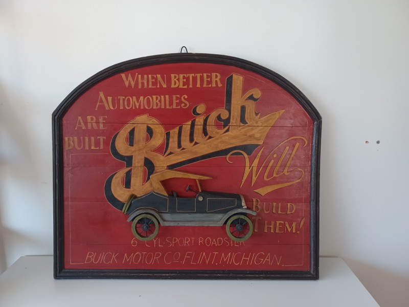 Vintage houten reclamebord:  Buick