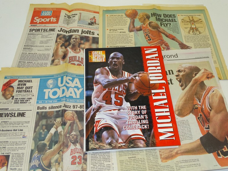 Boek: Michael Jordan, Great Sports Heroes, James Beckett, 1995