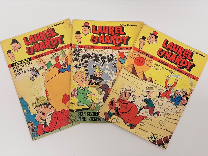 3 strips Laurel & Hardy