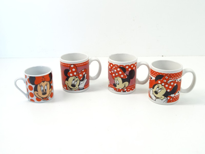 4 Minnie Mouse Tassen, Disney