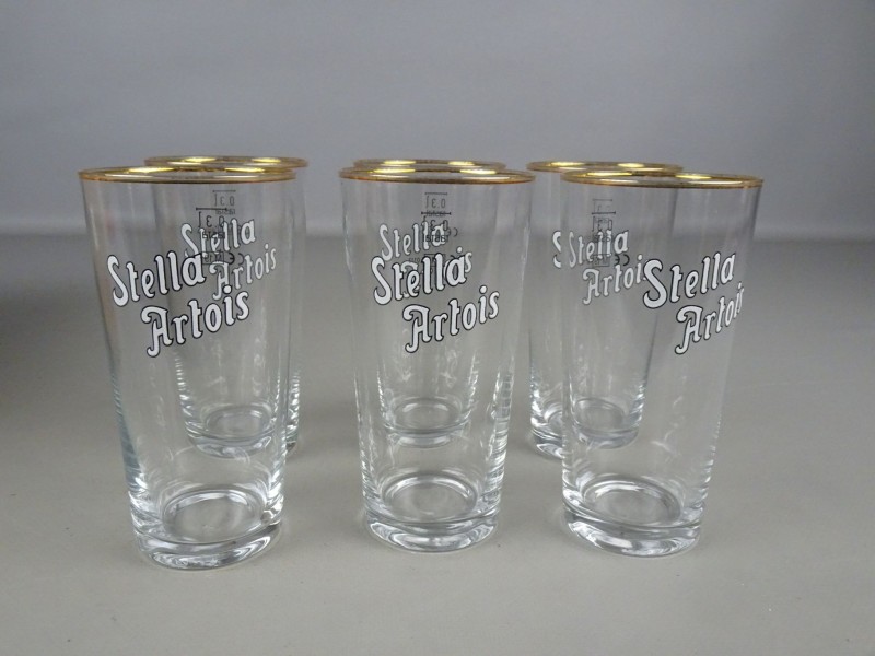 6 Stella Artois Boerke 33cl glazen  in originele doos
