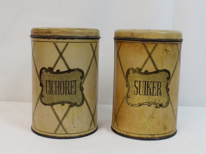 Vintage Cichorei & Suiker Blikken